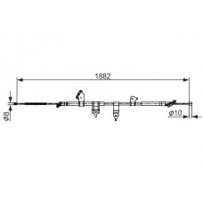 1 987 482 567 BOSCH Тросик, cтояночный тормоз