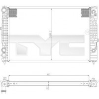702-0009 TYC Радіатор охолодження двигуна