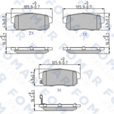 FO 868981 FOMAR Friction Комплект гальмівних колодок дисковий гальм