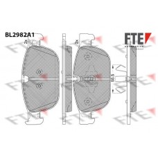 BL2982A1 FTE Комплект гальмівних колодок дисковий гальм