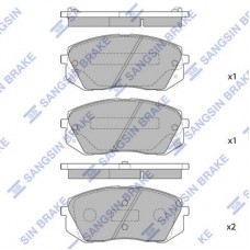 SP1196 Hi-Q Комплект гальмівних колодок дисковий гальм