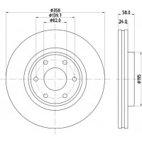 8DD 355 132-441 HELLA Гальмівний диск
