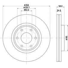 8DD 355 132-441 HELLA Гальмівний диск