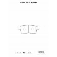 M361A19 NPS Комплект гальмівних колодок дисковий гальм