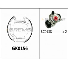 GK0156 BREMSI Комплект гальмівних колодок