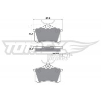 TX 10-782 TOMEX Brakes Комплект гальмівних колодок дисковий гальм