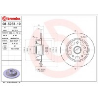 08.5953.10 BREMBO Гальмівний диск