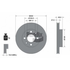 BDS1960 BENDIX Braking Гальмівний диск