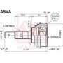 TY-27 ASVA Шарнирный комплект, Привідний вал