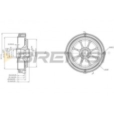 CR5256 BREMSI Гальмівний барабан