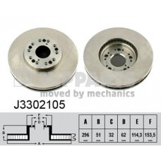 J3302105 NIPPARTS Гальмівний диск