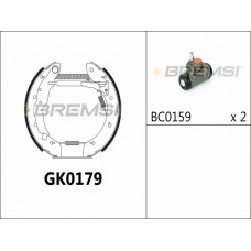 GK0179 BREMSI Комплект гальмівних колодок