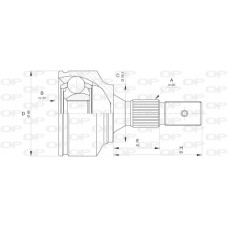 CVJ5529.10 OPEN PARTS Шарнирный комплект, Привідний вал