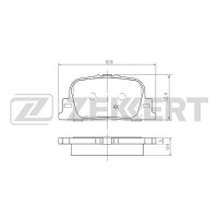 BS-1865 ZEKKERT Комплект гальмівних колодок дисковий гальм