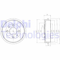 BF200 DELPHI Гальмівний барабан