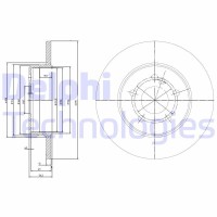 BG3208 DELPHI Гальмівний диск