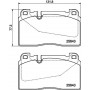 8DB 355 020-251 HELLA PAGID Комплект гальмівних колодок дисковий гальм