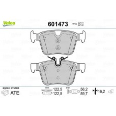 601473 VALEO Комплект гальмівних колодок дисковий гальм