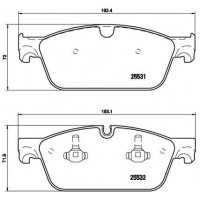 P 50 102X BREMBO Комплект гальмівних колодок дисковий гальм