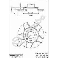 08.4177.75 BREMBO Гальмівний диск