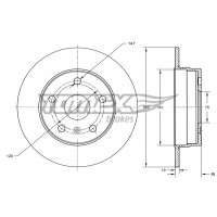 TX 74-00 TOMEX Brakes Гальмівний диск