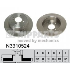 N3310524 NIPPARTS Гальмівний диск