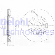 BG9075C DELPHI Гальмівний диск