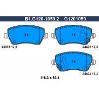 B1.G120-1059.2 GALFER КомплеК т гальмівних колодок, дискове гальмо