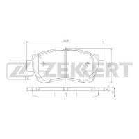 BS-2080 ZEKKERT Комплект гальмівних колодок дисковий гальм