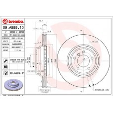 09.A599.10 BREMBO Гальмівний диск