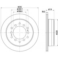 8DD 355 122-711 HELLA PAGID Гальмівний диск