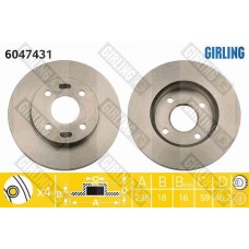 6047431 GIRLING Гальмівний диск