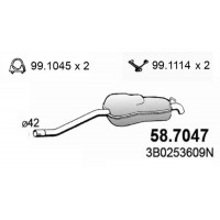 58.7047 ASSO Глушник вихлопних газів кінцевий