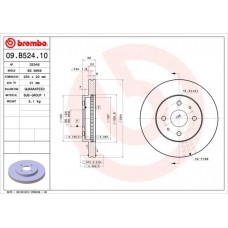 09.B524.10 BREMBO Гальмівний диск