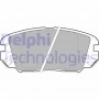 LP1974 DELPHI Комплект гальмівних колодок дисковий гальм