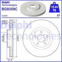 BG9359C DELPHI Гальмівний диск