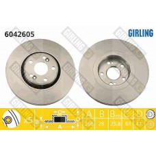 6042605 GIRLING Гальмівний диск