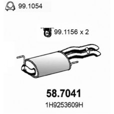 58.7041 ASSO Глушник вихлопних газів кінцевий