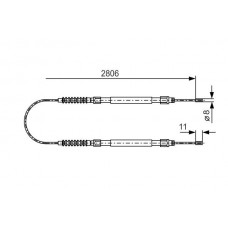 1 987 477 262 BOSCH Тросик, cтояночный тормоз