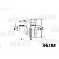 GA20529 MILES Шарнирный комплект, Привідний вал