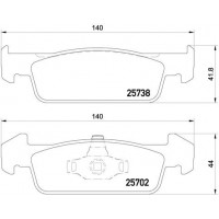 P 68 060 BREMBO Комплект гальмівних колодок дисковий гальм