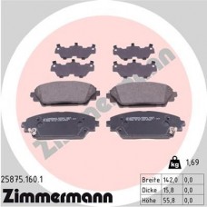 25875.160.1 ZIMMERMANN Комплект гальмівних колодок дисковий гальм