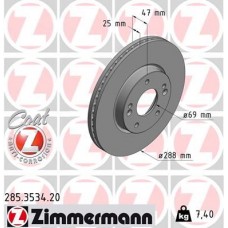 285.3534.20 ZIMMERMANN Гальмівний диск