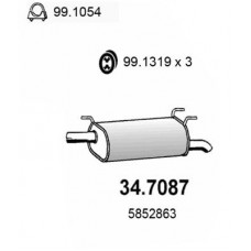 34.7087 ASSO Глушник вихлопних газів кінцевий