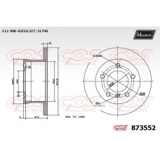 873552 MAXTECH Гальмівний диск
