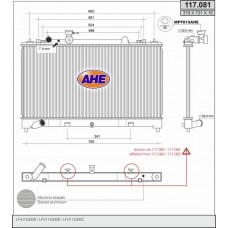 117.081 AHE Радіатор охолодження двигуна