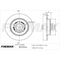 BD-3964 FREMAX Гальмівний диск