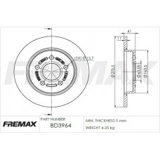 BD-3964 FREMAX Гальмівний диск