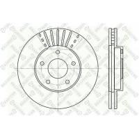 6020-2256V-SX STELLOX Гальмівний диск