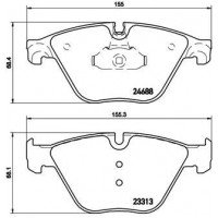 P 06 074 BREMBO Комплект гальмівних колодок дисковий гальм